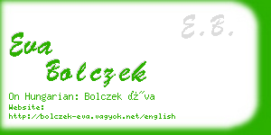 eva bolczek business card